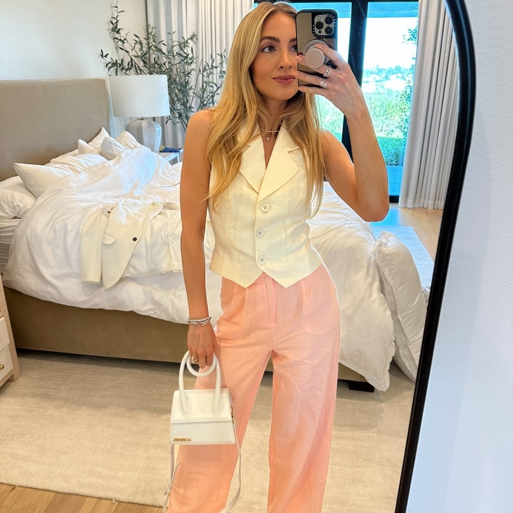L’Academie Ivory Linen Vest